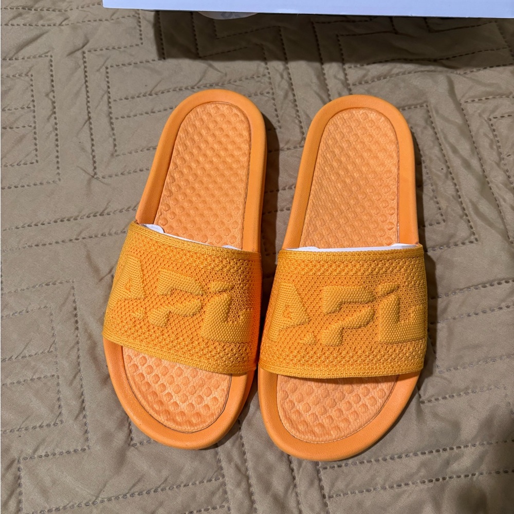 APL Orange Slip-On Slide Sandals